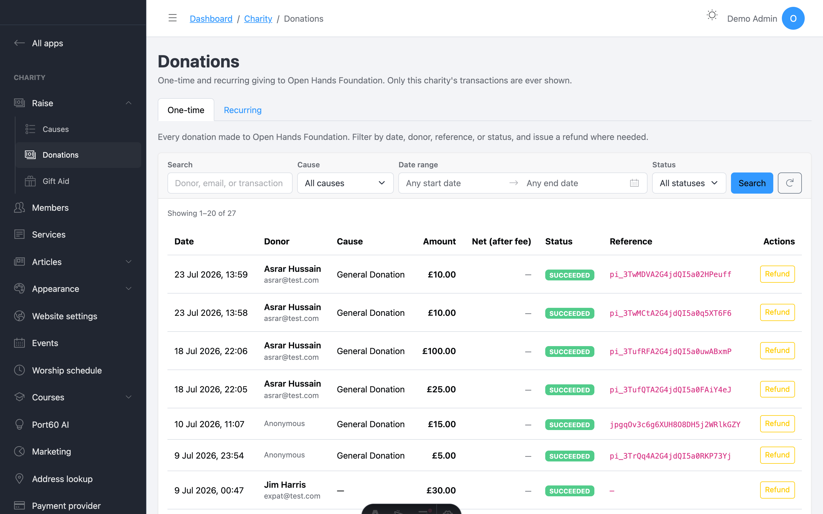 Donations